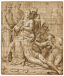The Lamentation by Luca Penni