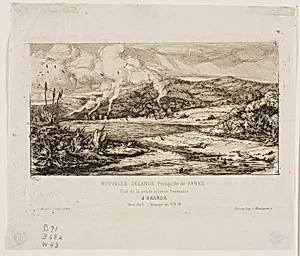 The Little French Colony at Akaroa, 1845 by Charles Meryon