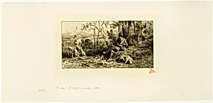 The Little Pig-Keeper by Charles Émile Jacque