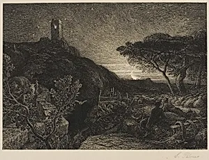The Lonely Tower by Samuel Palmer