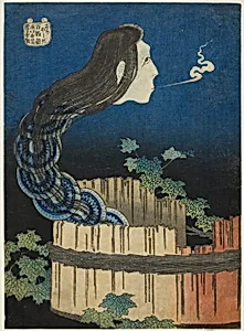 The Mansion of the Plates (Sara yashiki), from the series "One Hundred Ghost Tales (Hyaku monogatari)" by Katsushika Hokusai