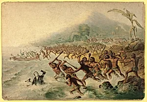 The Massacre of the Lamented Missionary, The Rev. J. Williams and Mr Harris