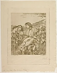 The Minstrel by Charles Louis de Courtay