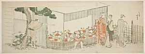 The Peony Show by Katsushika Hokusai