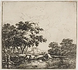 The River in the Forest, plate three from Set of Landscapes