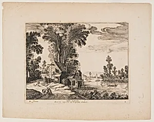 The Samaritan Approaches the Inn, from Landscapes with the Story of the Good Samaritan