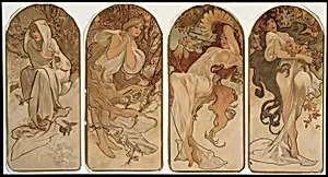 The Seasons by Alphonse Marie Mucha