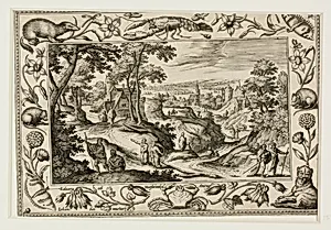 The Sending Out of the Apostles, from Landscapes with Old and New Testament Scenes and Hunting Scenes by Adriaen Collaert