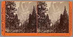 The Sentinel, 3270 feet, Yosemite Valley, Mariposa County, Cal., No. 65 from the series "Watkins' Pacific Coast"