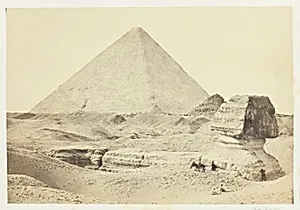 The Sphynx and the Great Pyramid, Geezeh by Francis Frith
