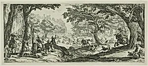 The Stag Hunt by Jacques Callot