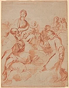 The Virgin and Child with Saint Anthony of Padua Handing a Lily to the Child