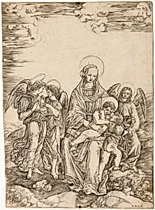 The Virgin and Child with Saint John and Three Angels