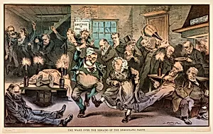 The Wake over the Remains of the Democratic Party, from Puck