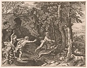 The Wolf Hunt, Plate 5 from Pastorales