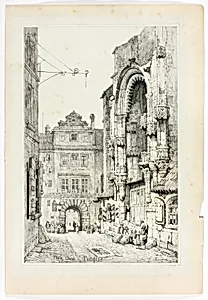 Thein Church, Pragrue, from Facsimiles of Sketches made in Flanders and Germany