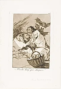 There is Plenty to Suck, plate 45 from Los Caprichos by Francisco José de Goya y Lucientes