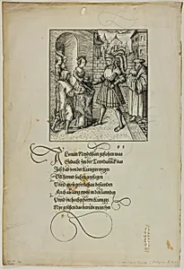 Theuerdank Received by Ehrenreich, from Teuerdank, plate 22 from Woodcuts from Books of the XVI Century