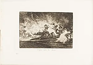 They Escape through the Flames, plate 41 from The Disasters of War by Francisco José de Goya y Lucientes