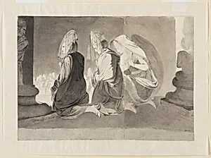 Three Kneeling Women
