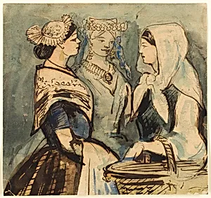 Three Servant Women by Constantin Guys