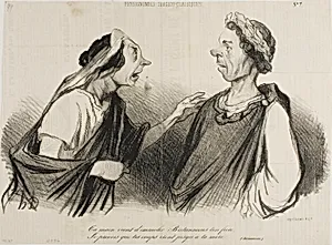 “Thy hand cometh to slay Britannicus, thy brother. I foresee thy blows will soon hit thy mother,” plate 7 from Physionomies Tragico-Classiques