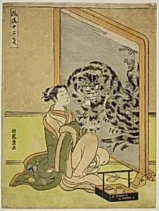 Tiger, from the series "Fashionable Twelve Signs of the Zodiac (Furyu juni shi)" by Isoda Koryusai