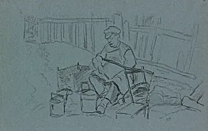 Tinker with His Tools by Camille Pissarro
