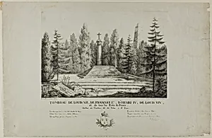 Tomb of Louis XII, François I, Henry IV, Louis XIV, and all the kings of France in the Valois Cemetery at St. Denis by E. A. Pernot