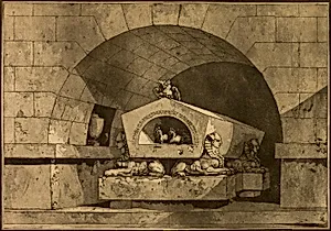 Tomb with Sphinxes and an Owl