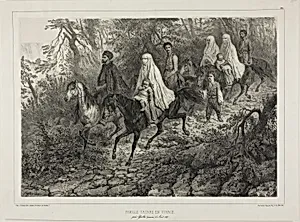 Traveling Tartar Family, Near Yalta, Crimea, August 15, 1837 by Denis Auguste Marie Raffet