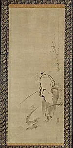Triptych of Zhou Moushu, Xiwangmu, and Taigong Wang by Kaiho Yûshô