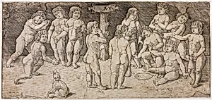 Twelve Cupids Playing