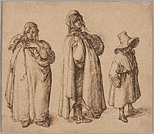 Two Studies of a Roma Woman and a Roma Boy in a Large Hat by Jacques de Gheyn, II