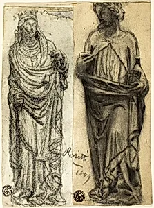Two Studies of Medieval Sculpture