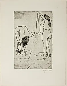 Two Women Drying Themselves