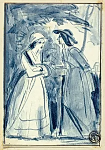 Two Women in Late 18th Century Dress