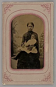 Untitled (Portrait of a Woman Holding a Baby) by Unknown