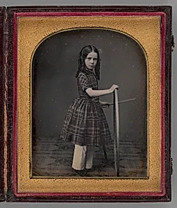 Untitled (Portrait of Girl Holding Stick and Hoop)