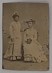 Untitled (Portrait of One Standing Woman and One Seated Woman) by Unknown Maker
