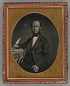 Untitled (Portrait of Seated Man Holding a Quill) by Unknown