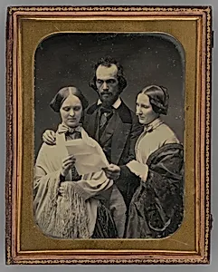 Untitled (Portrait of Two Women and One Man) by Unknown