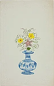 Untitled Valentine (Blue and White Vase with Flowers)