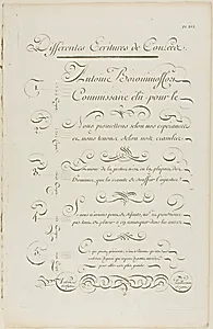 Various Joined Calligraphy, from Encyclopédie