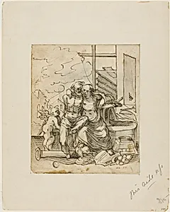 Venus in Vulcan's Forge (recto); Geometry (verso)