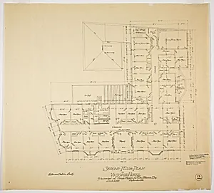 Victoria Hotel, Chicago Heights, Illinois, Second Floor Plan