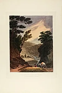 View Near the Schuylkill Falls, Pennsylvania, plate five of the first number of Picturesque Views of American Scenery