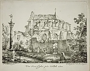 View of a Church Near l'Isle-Adam