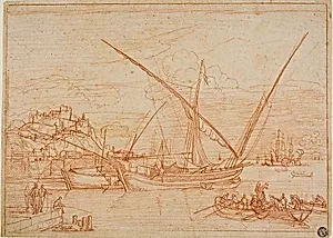 View of a Port: Ships in a Harbor