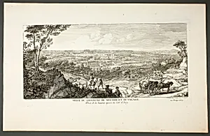 View of Royal Palace of Meudon and Village (Vue du Chateau de Meduon et du village), from the series Le Château de Meudon